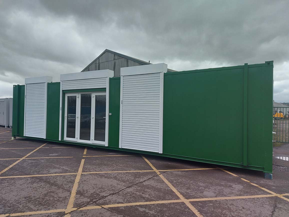 newspace containers modular marketing suite green